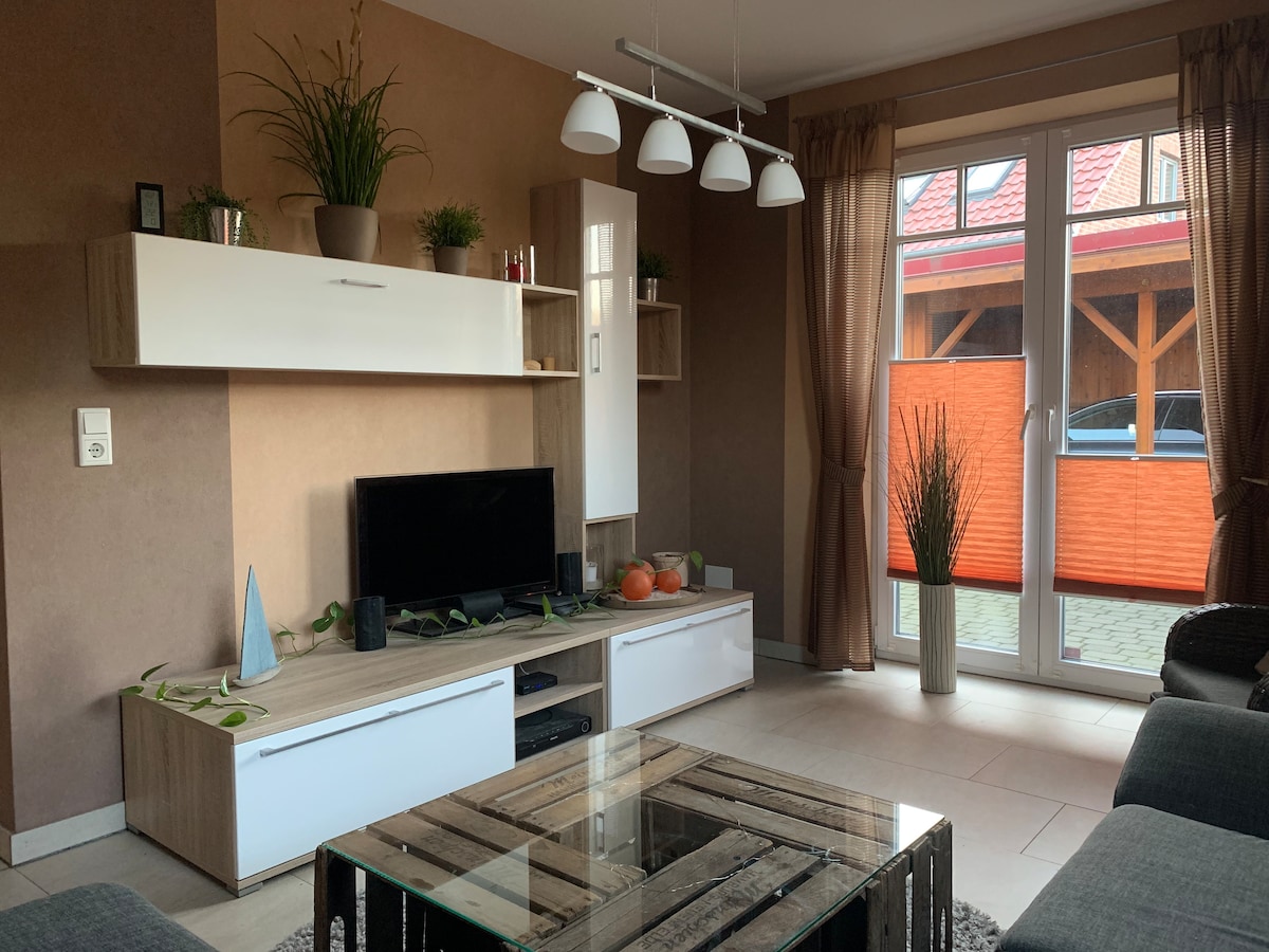 בטלוויזיה יש טלוויזיה בלוויין ופלייסטיישן עם גישה לאינטרנט ומקל FireTV