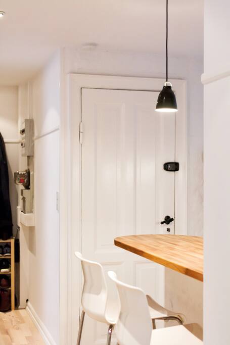 Kitchen, seen from the bedroom
