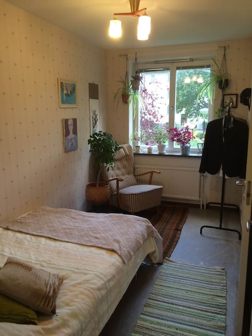 The bed is size 120 and gives a comfortable sleep.