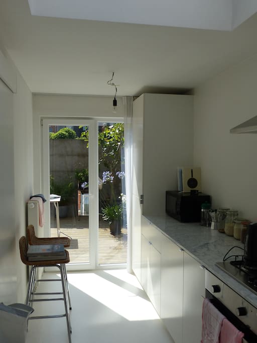 kitchen and terrace