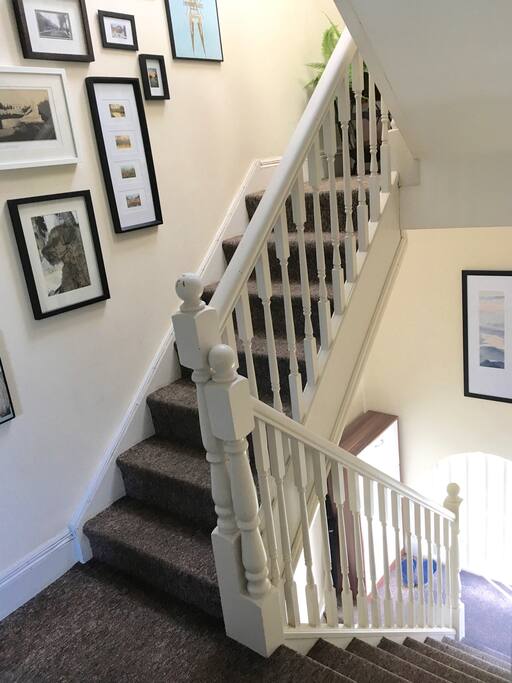 Two flights of stairs in to the flat and a final to get up to the room.