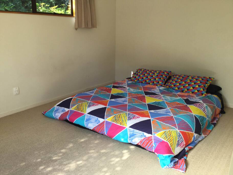 King mattress with fresh new linen