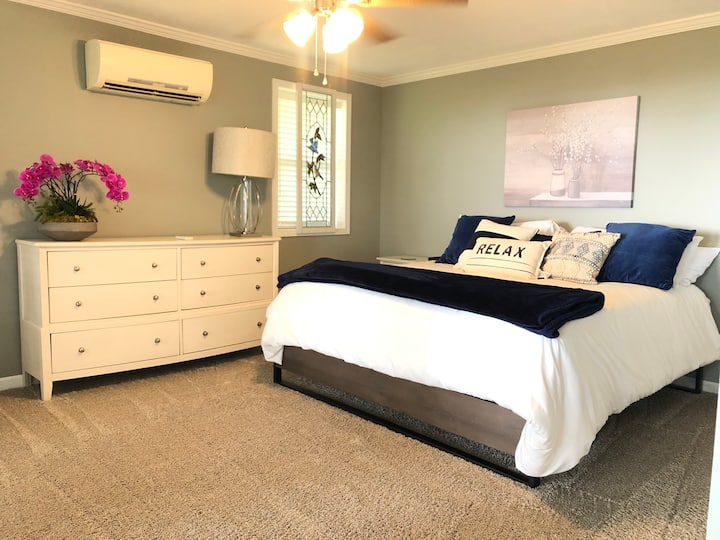 Master bedroom with King size bed