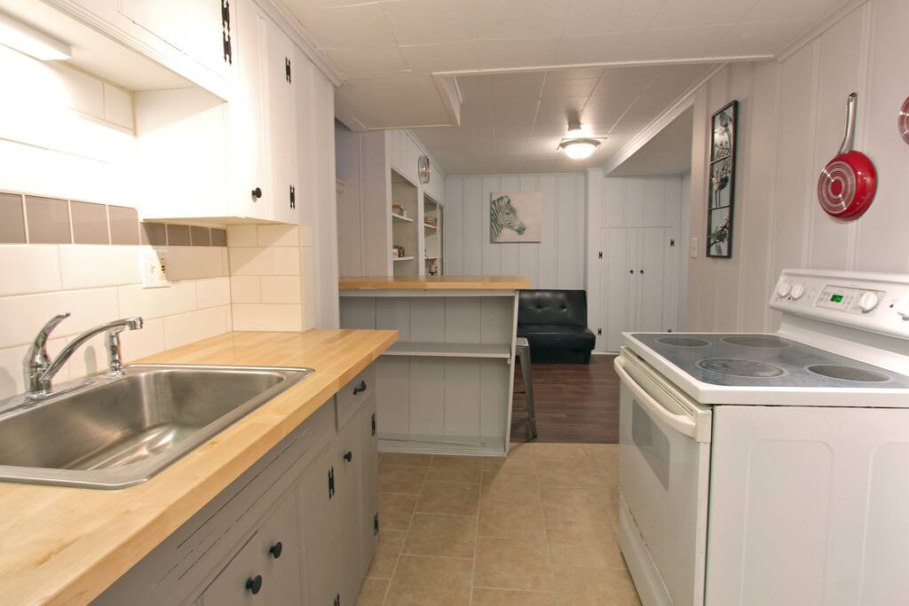 View from kitchen to living space