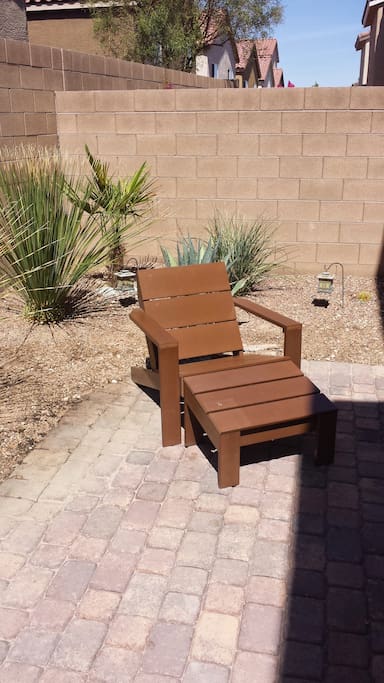 Back patio lounging