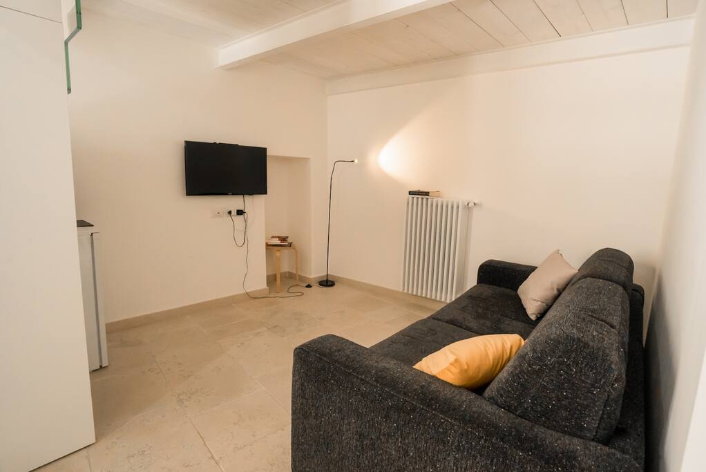 Soggiorno con divano letto
