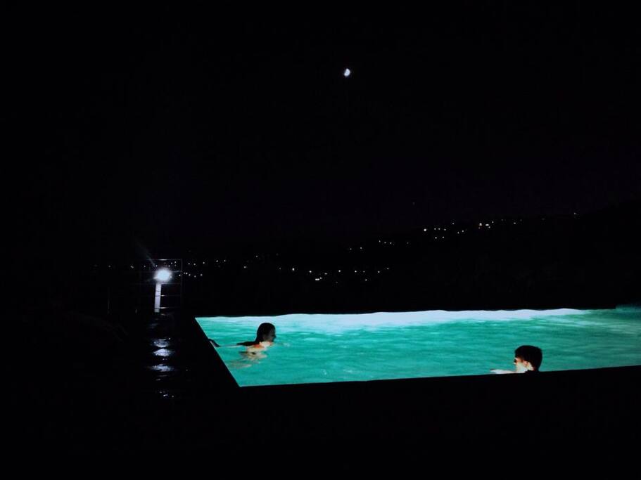Night Swim under the night sky