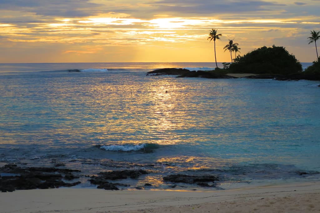 Sunset view from Fale