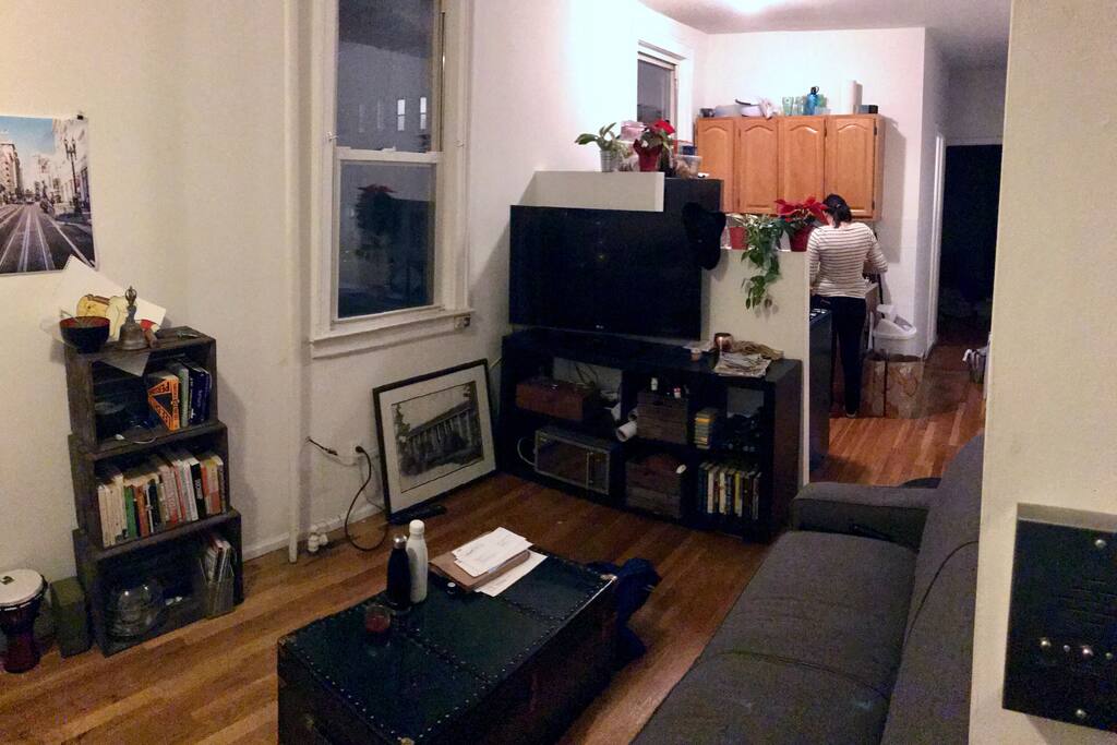 TV / Kitchen in the background