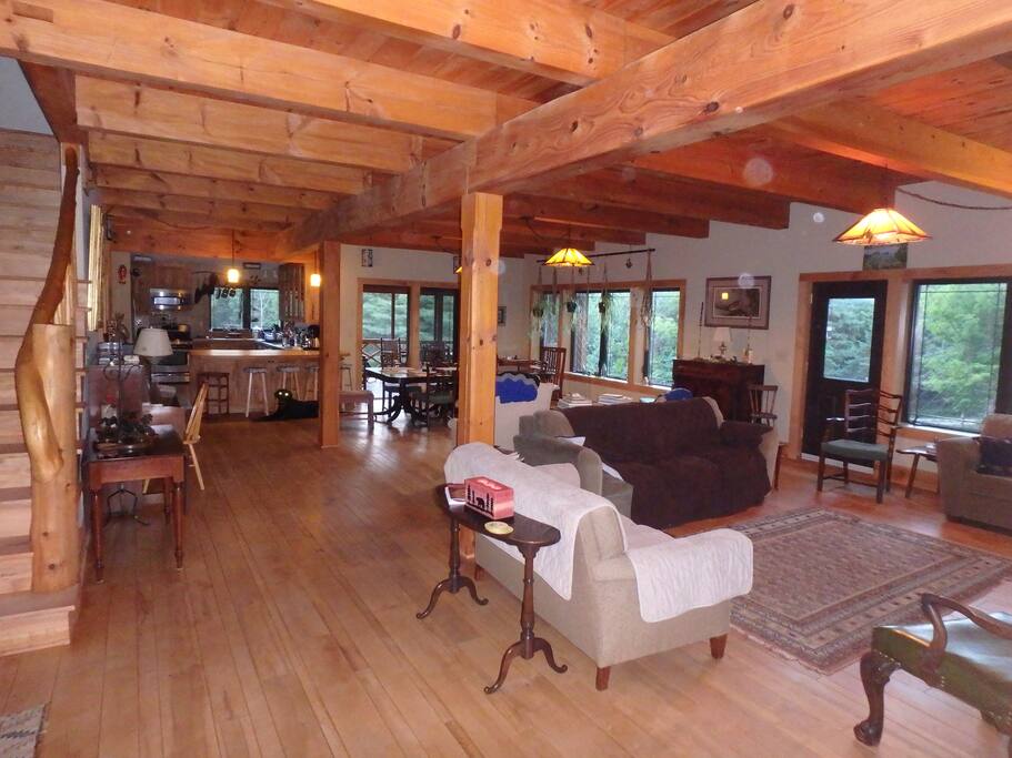 The living and dining room