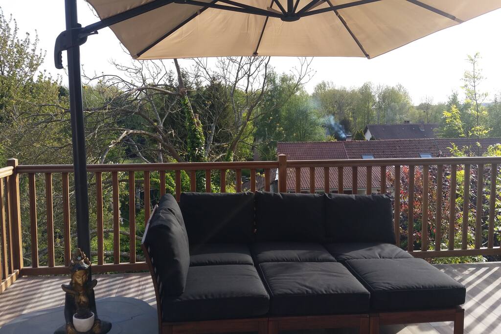 Le coin couchage de la terrasse (modulable)
