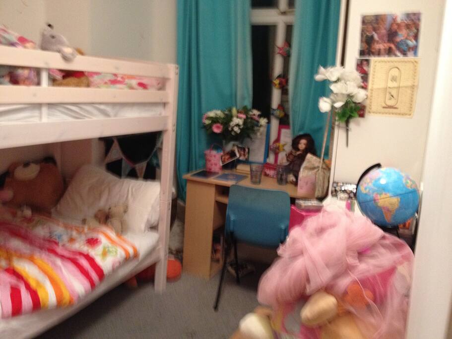 A fun twin bedroom full of character.