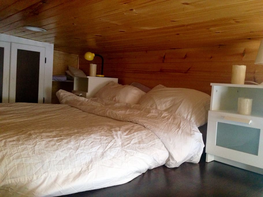 Fresh linens, night stands, lamps and battery-operated candles :)