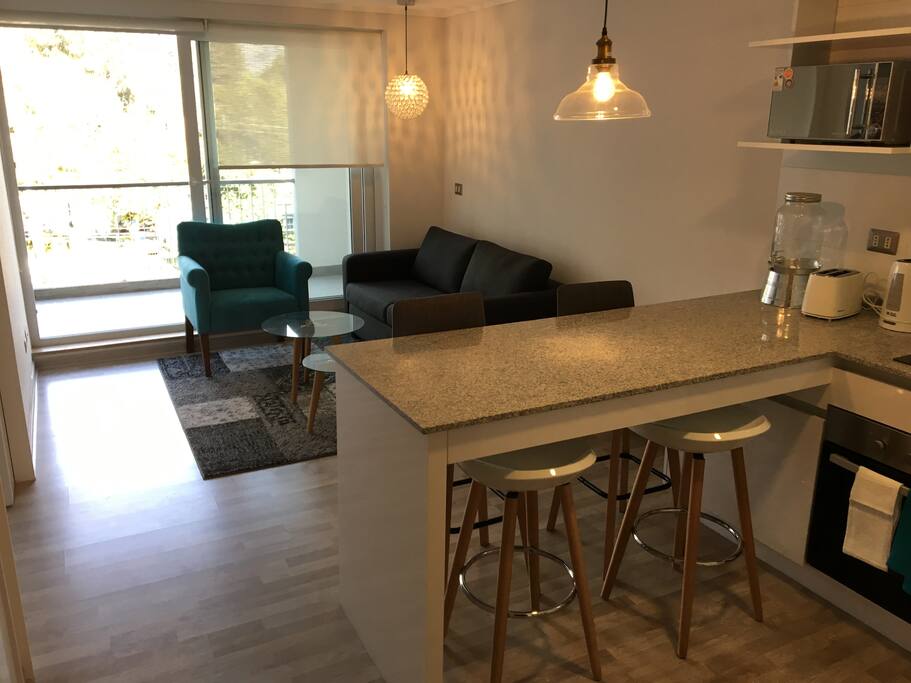 Cocina y sala de estar