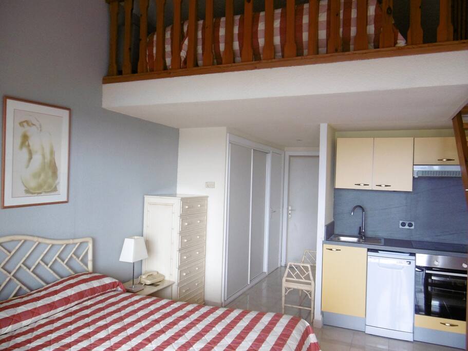 Studio avec mezzanine