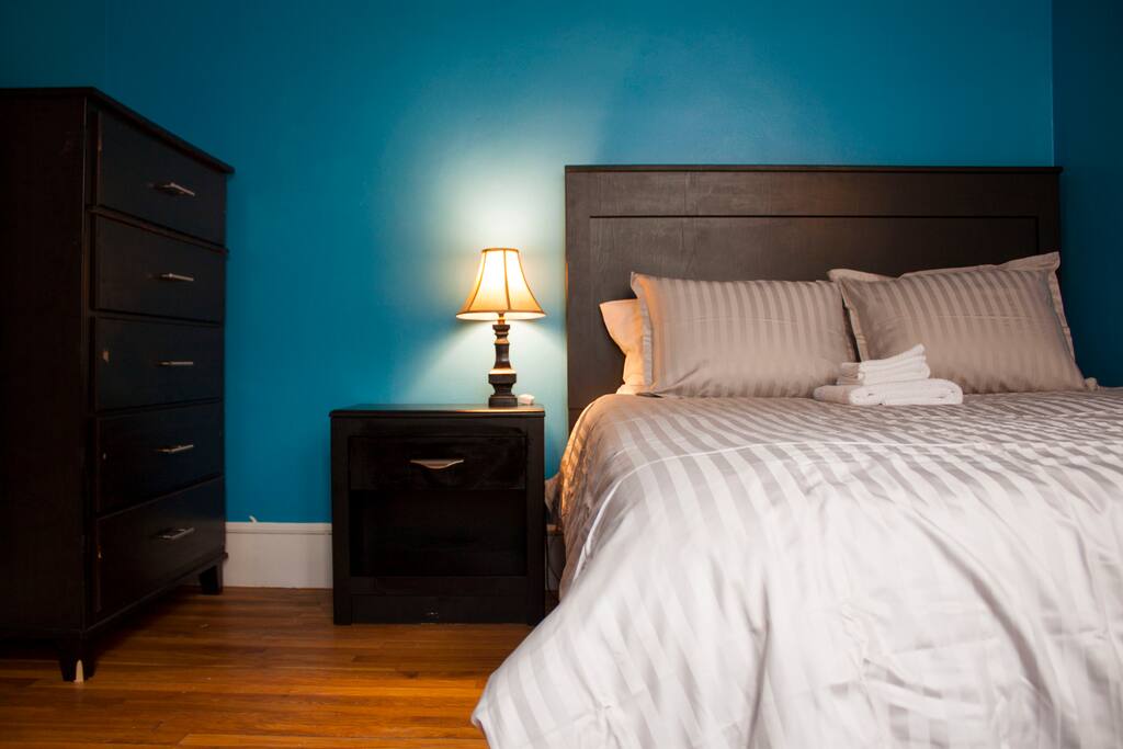New, clean sheets and bedding