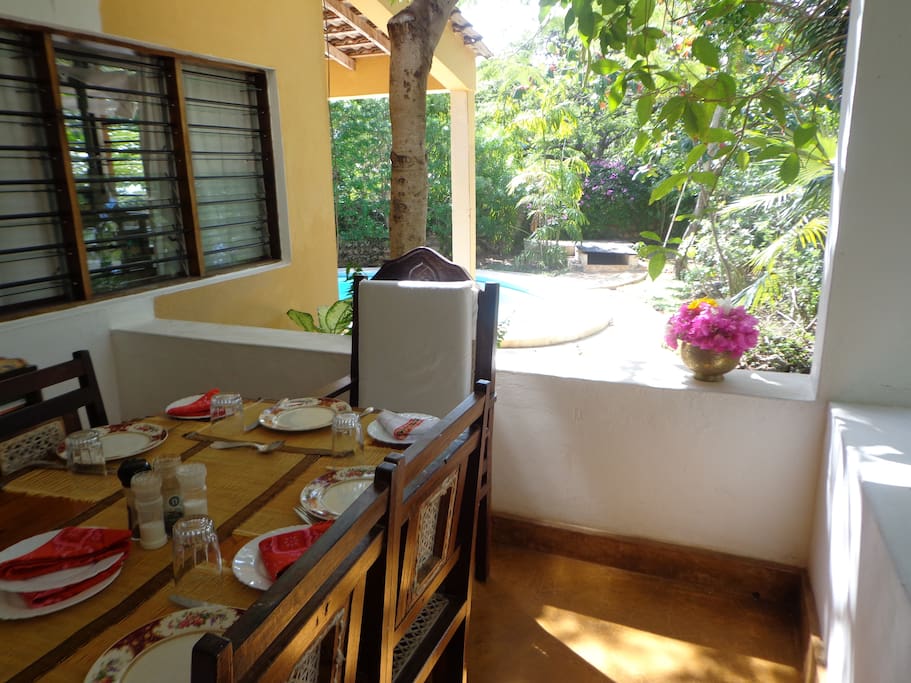 The dining space