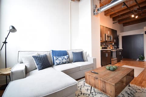 Updated Industrial 2BR Loft | Fifth & Third Ward