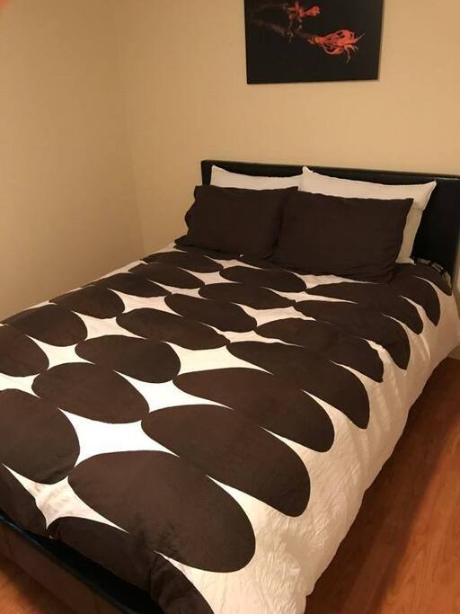 Brand new bed and new orthopedic mattress for comfort sleep