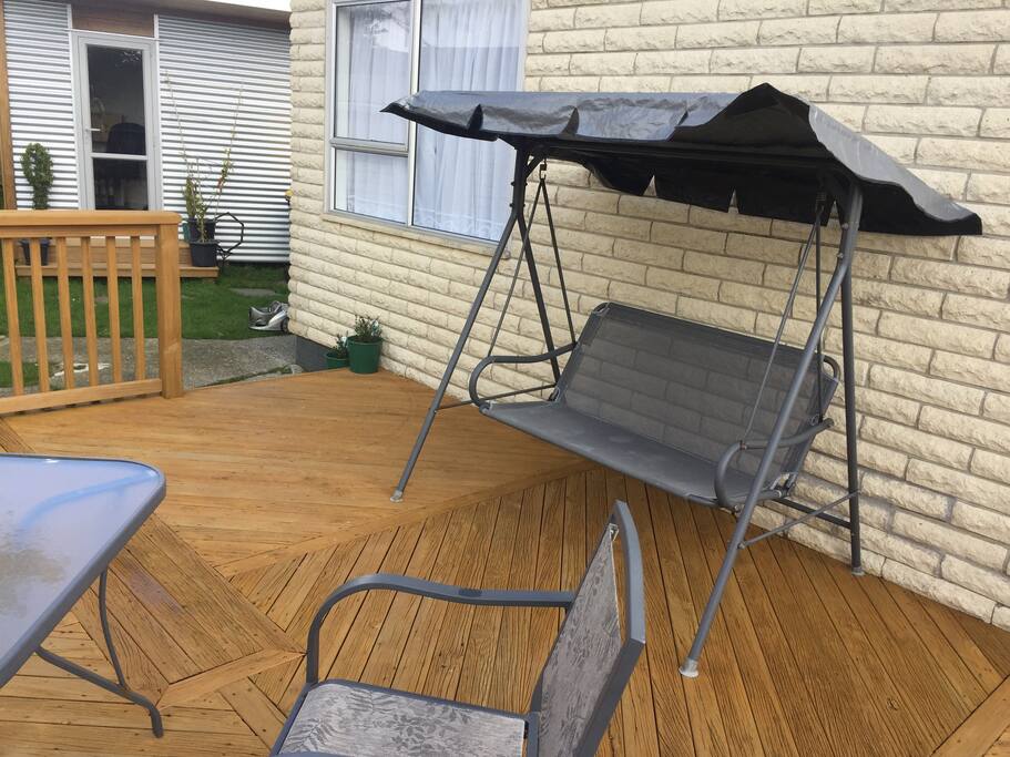 Enjoy swing on the deck
