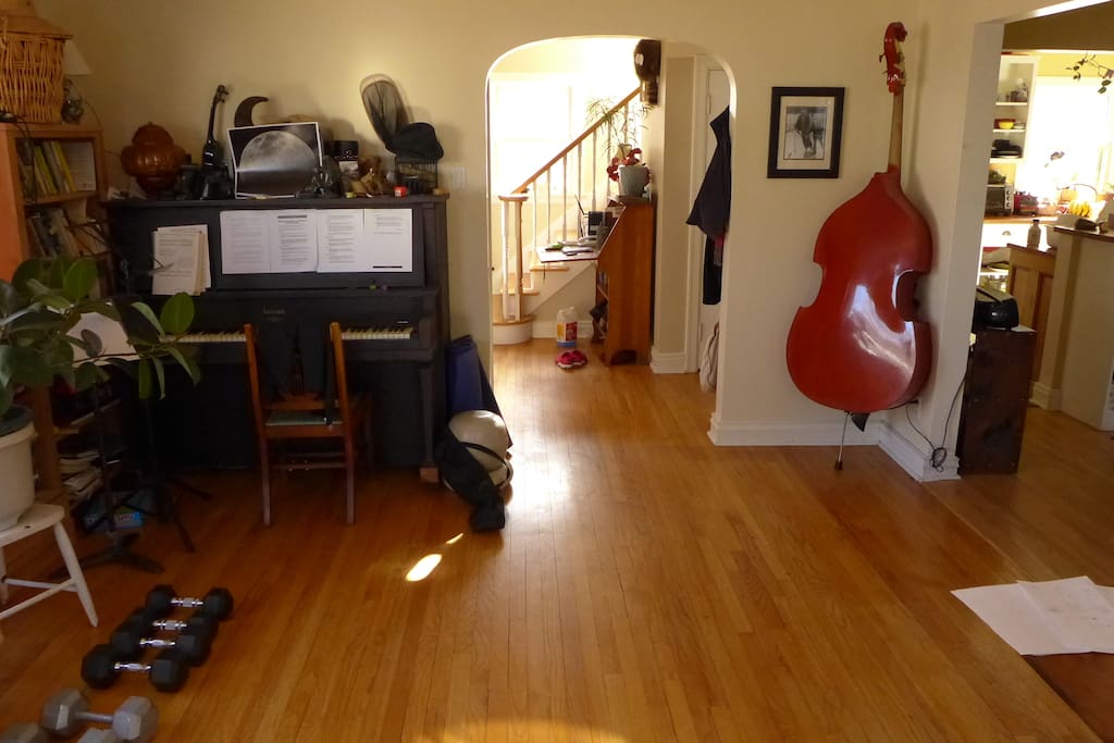 There is often music in the house.