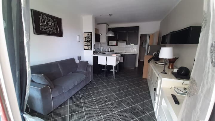 Antibes: Studio+ Balcon+parking+clim Proche Plages - Juan les Pins