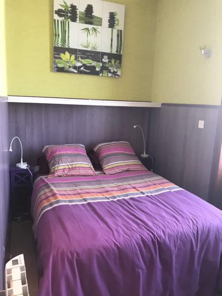 One of the two sleeping areas.