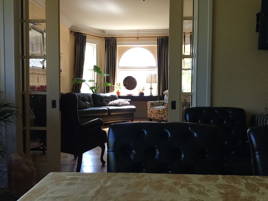 Parlour on the main floor; just off the dining room.