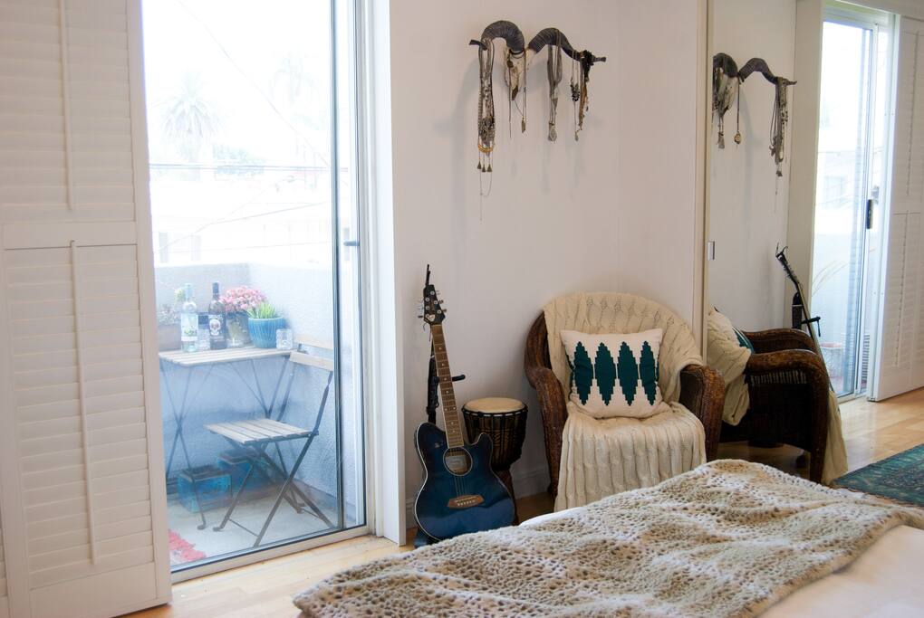 Sliding door to balcony