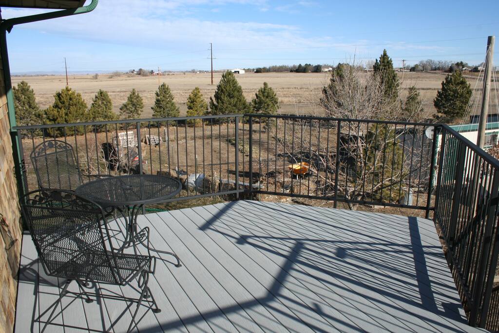 2nd Story balcony sitting area with panorama views.