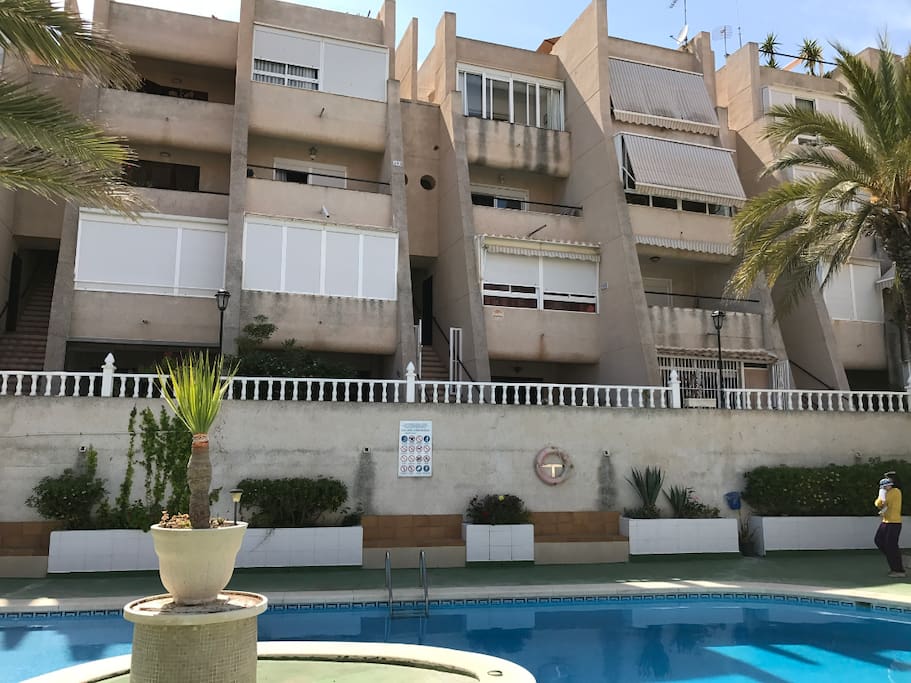 View Pool to apartment