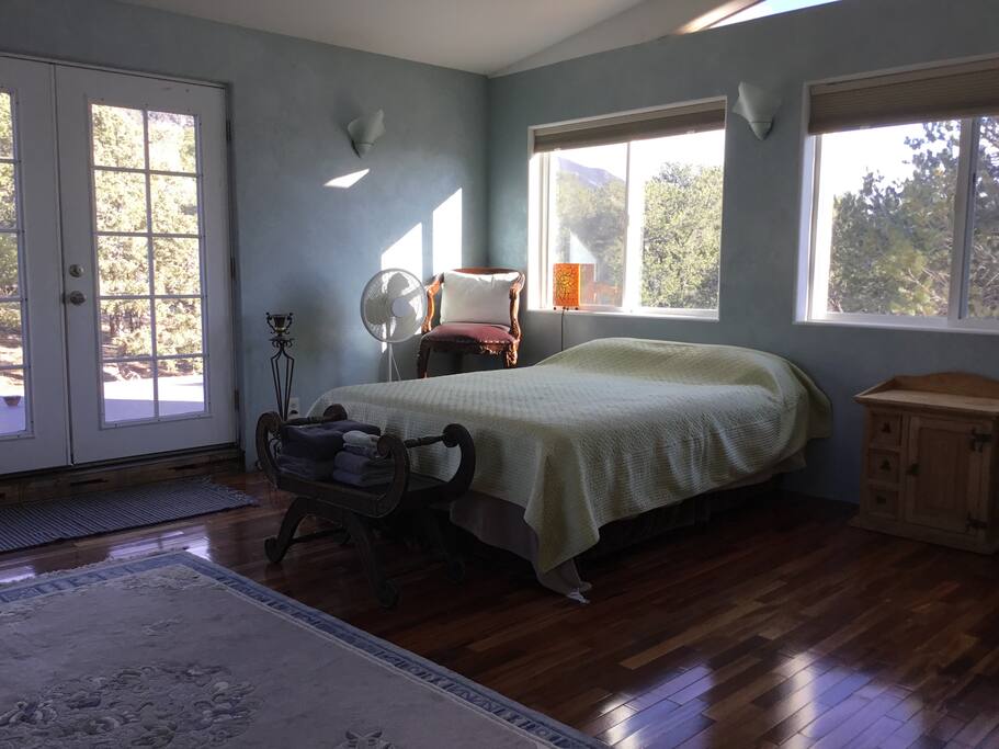 Upstairs Bedroom with French Doors