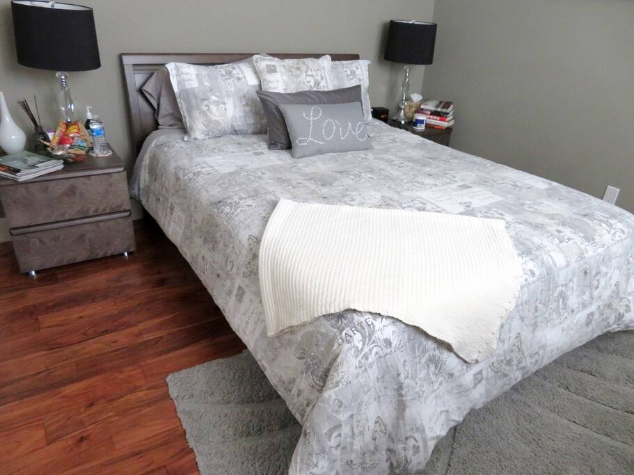 Bedroom bedding will vary as it is changed on a weekly bases.