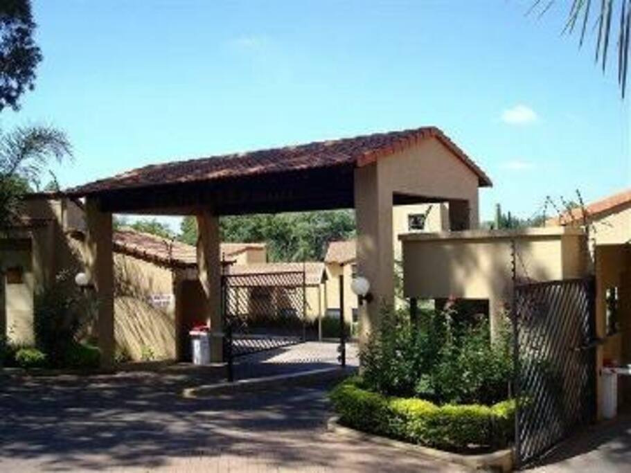 The complex entrance and high security