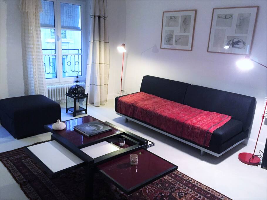 sofa-twin bed in the "window loung