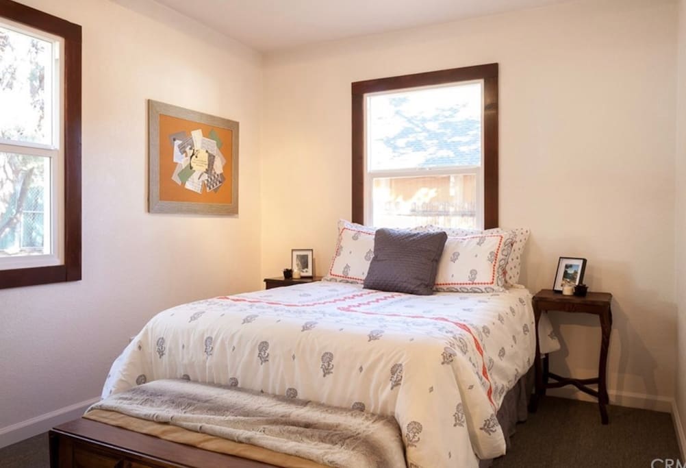 Private bedroom with queen size bed and closet