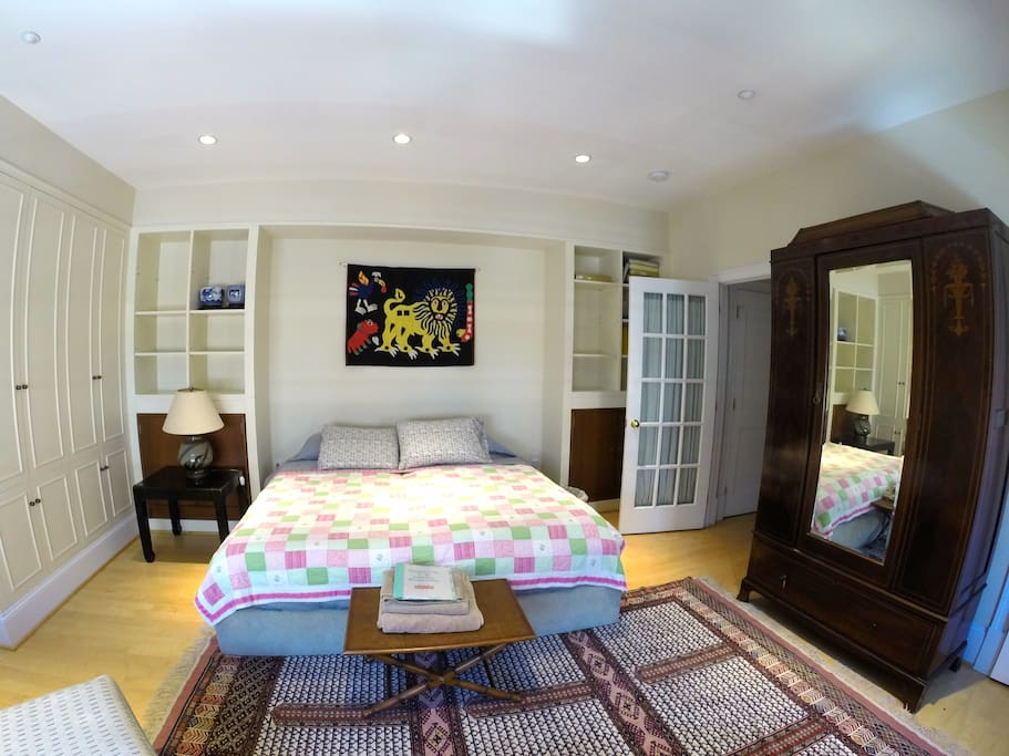 Private bedroom with door that locks, air conditioning and heating