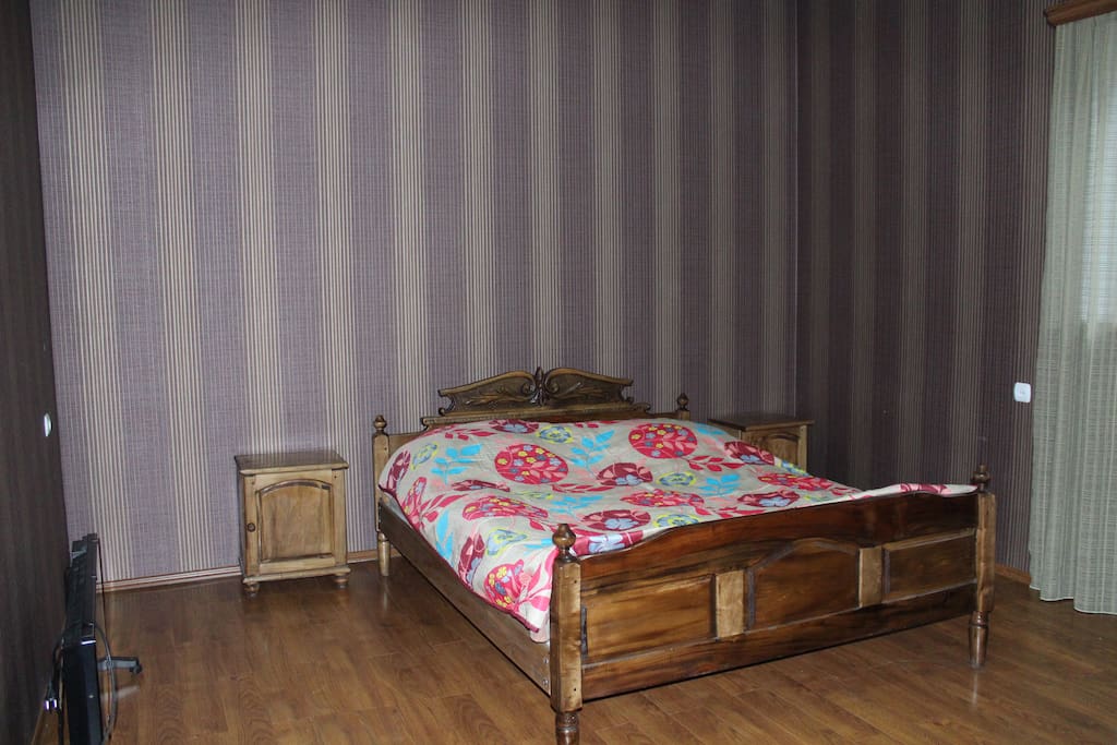 1 double and 1 single beds - with commodes and wardrobe