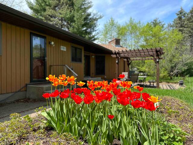 Whispering Pines: rivertown getaway