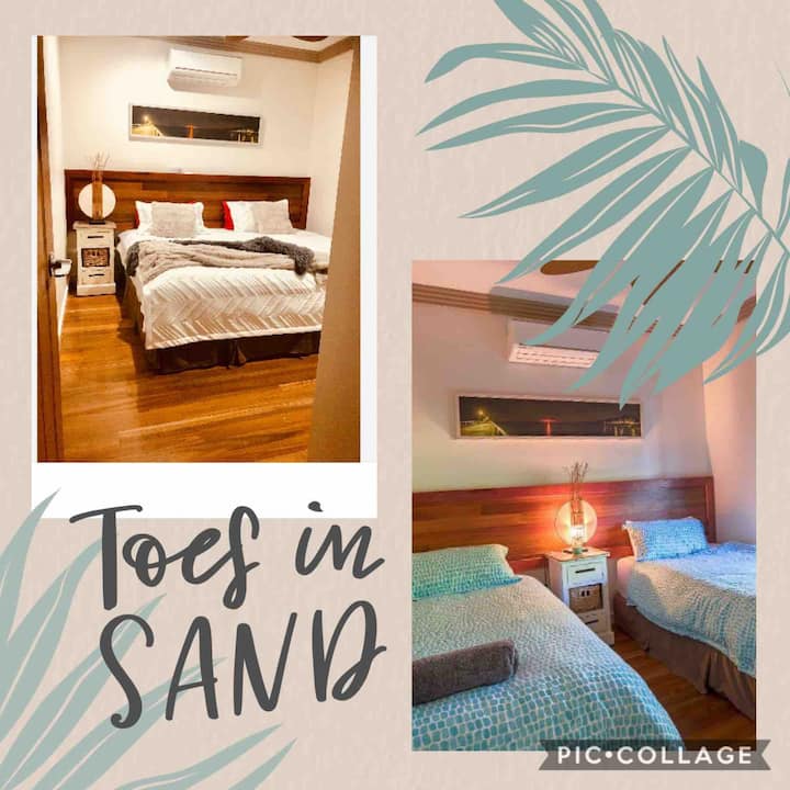 Esta es la segunda habitación, con dos camas individuales o se convierte en una cama tamaño king, y también hemos tenido un colchón individual allí. 