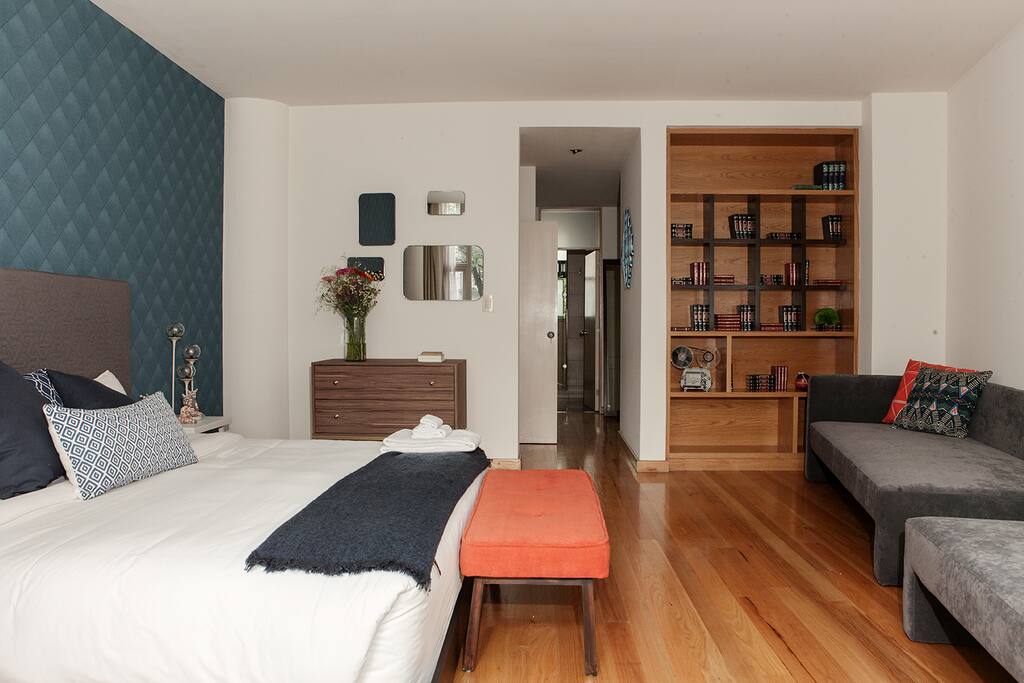 Comfortable king size bed.