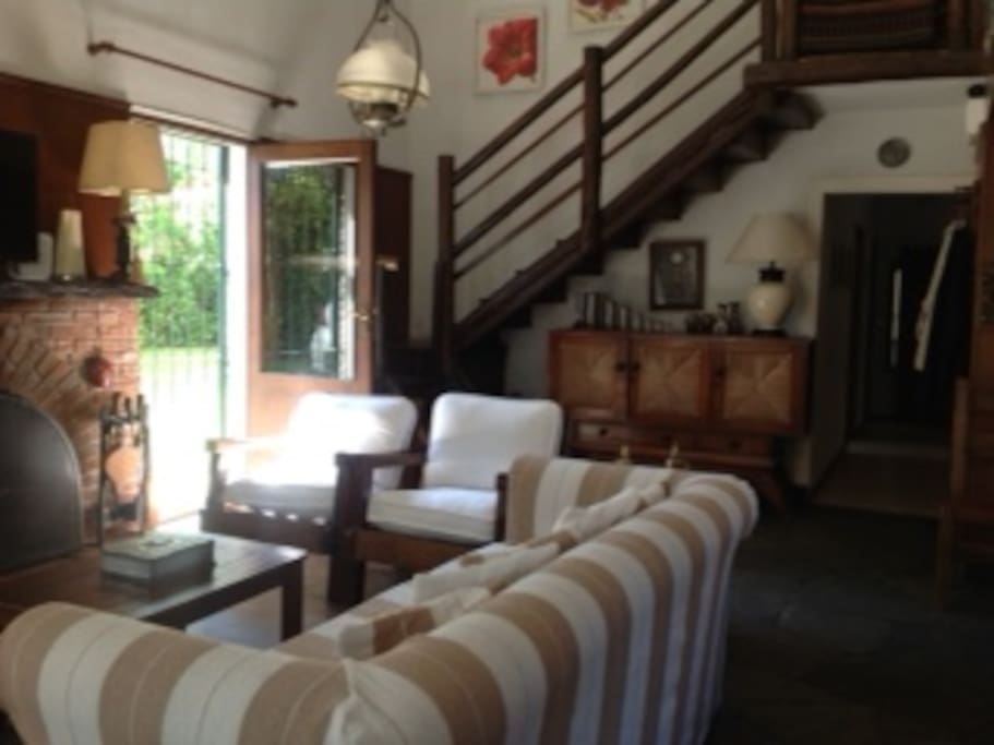 Living con salida al jardín