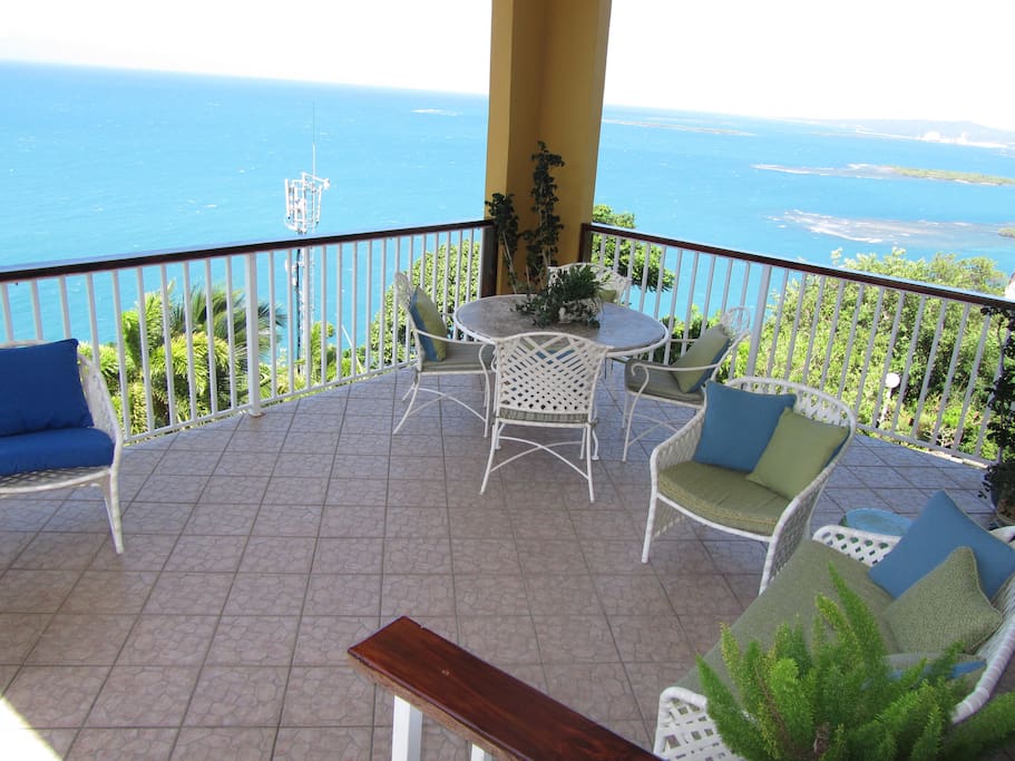 Balcony with full view of the ocean
