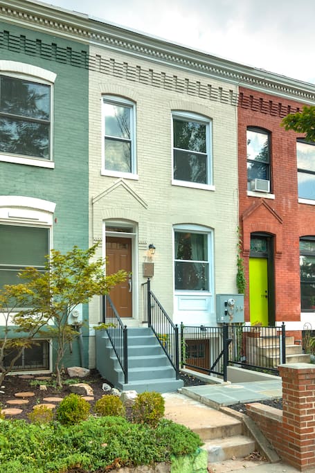 Front of row house