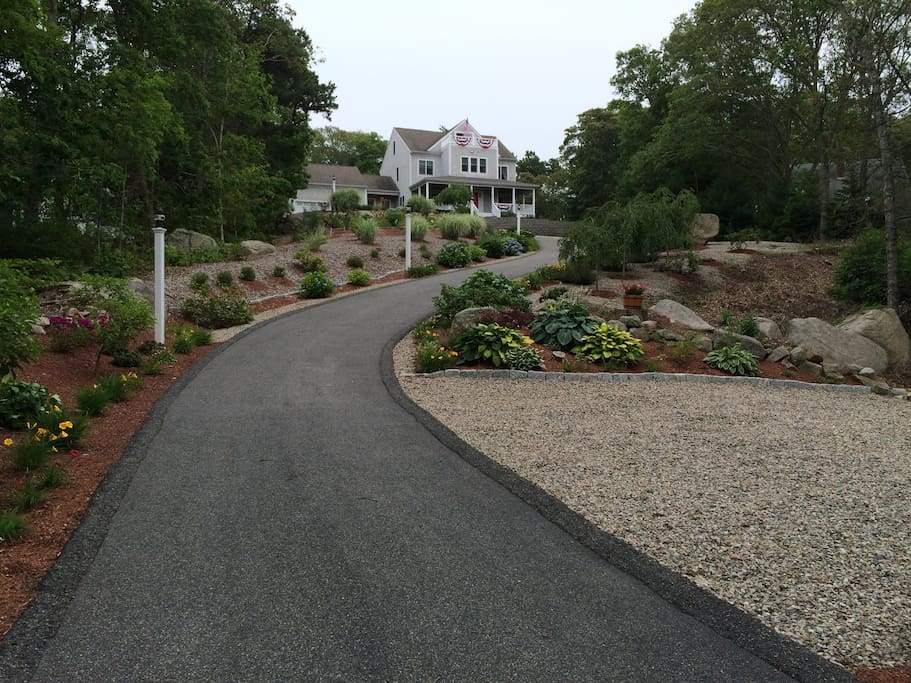 View of house from bottom of driveway