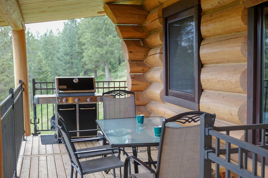 BBQ with west facing seating area