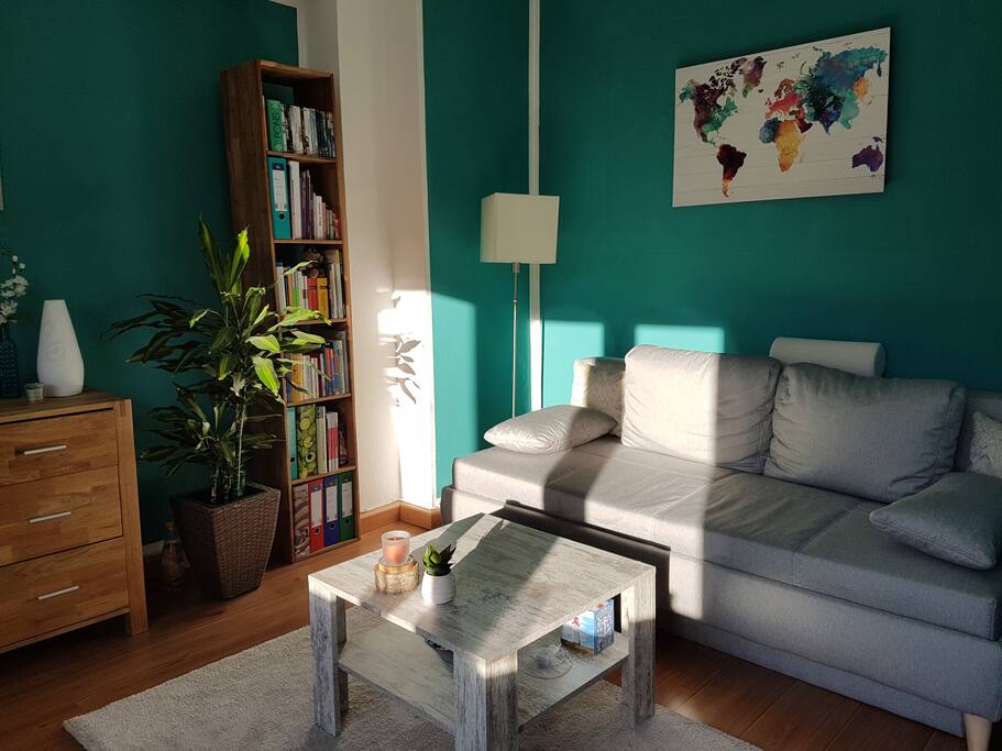 Schlafcouch im Wohnzimmer