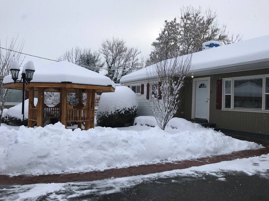Cozy and warm winter wonderland.