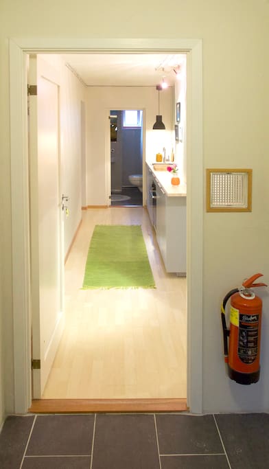 View from entrance to bathroom