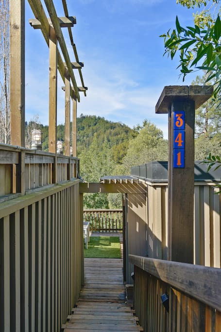 Entry is just steps from street level-- not always common with Mill Valley views!